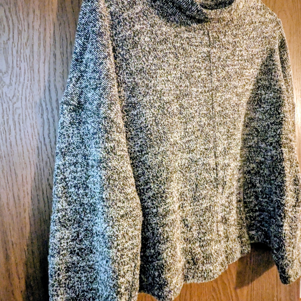 Madewell Black and White Turtleneck Sweater
